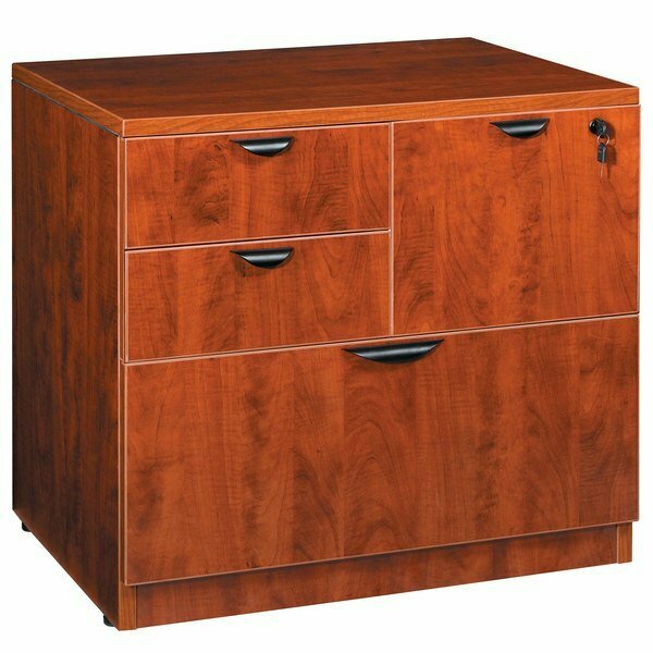 Boss N114-C Cherry Laminate Combination Lateral File Cabinet - 31'' x 22'' x 29'' 197N114C